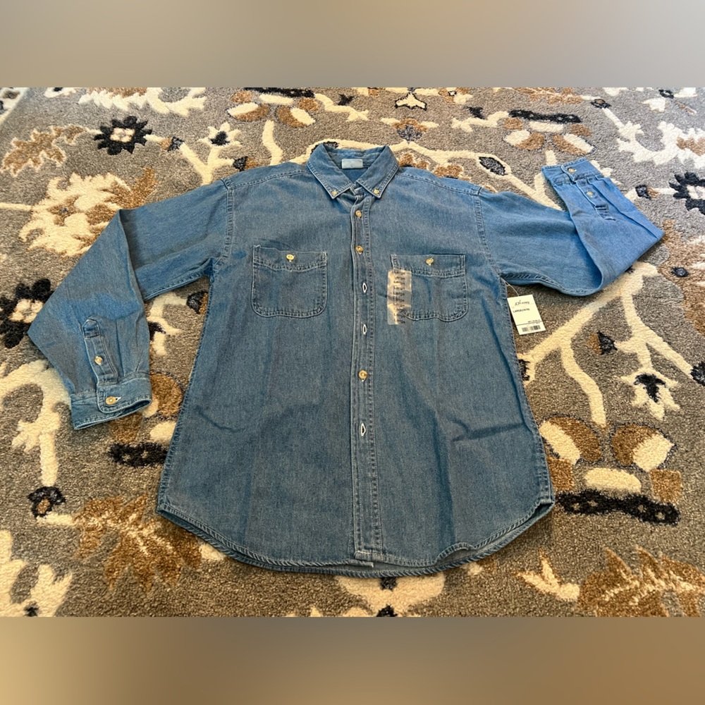 NWT - Long Sleeve Button Down Jean Shirt - Arizona - 14/16 - JC Penny